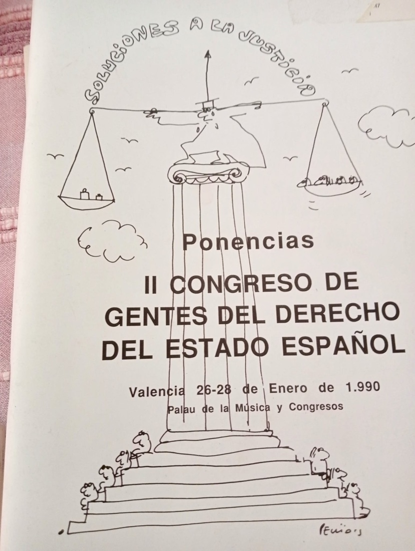 Cubierta del II Congreso de Gentes del Derecho, Valencia, 1990