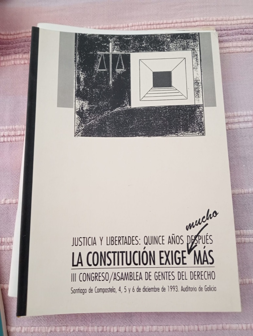 Cubierta del III Congreso de Gentes del Derecho, Santiago de Compostela, 1993