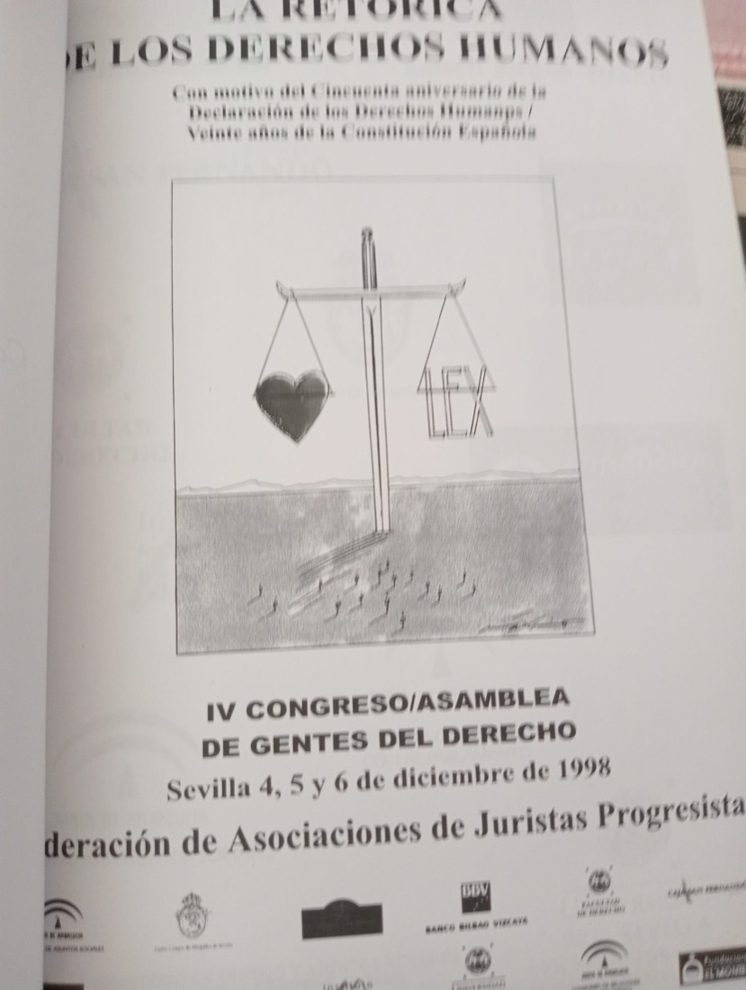 Cubierta del IV Congreso de Gentes del Derecho, Sevilla, 1998